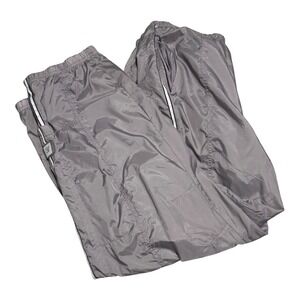 Vintage 90s Starter Silver Straight Leg‎ Lined Nylon Track Pants Men's XL FLAWS